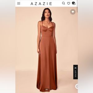 AZAZIE SILKY SATIN BRIDESMAIDS DRESS